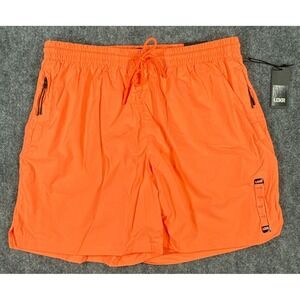 LCKR All Around 6" Shorts Mens Large Orange Athletic Gym Mesh Lined NWT